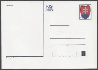Korešpondenčný lístok - posun farby