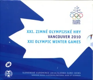 2010 Sada Slovenských Euro mincí Zimná olympiáda Vancouver 2010