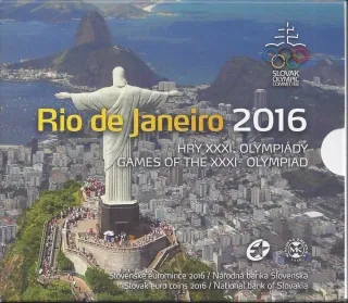 2016 Sada Slovenských Euro mincí Rio de Janeiro