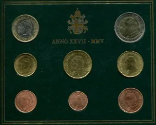 Vatikán sada mincí 2005
