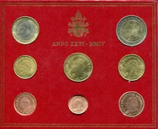 Vatikán sada mincí 2004