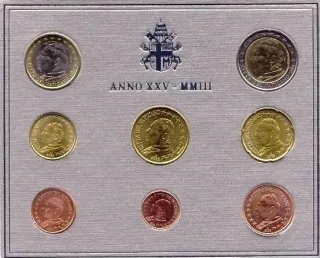 Vatikán sada mincí 2003