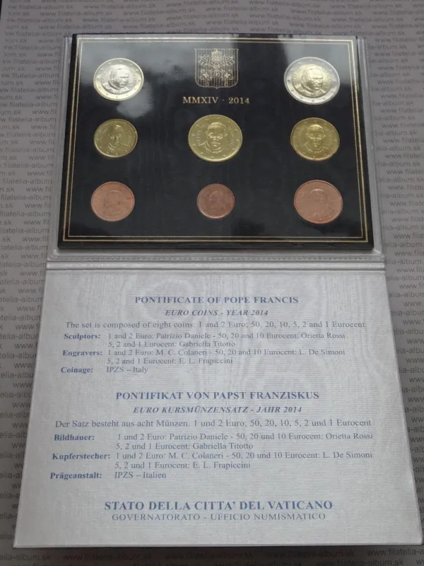 Vatikán sada mincí 2014