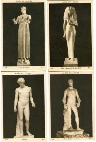 Set 8 pohľadníc, Umenie - Muzeum Louvre