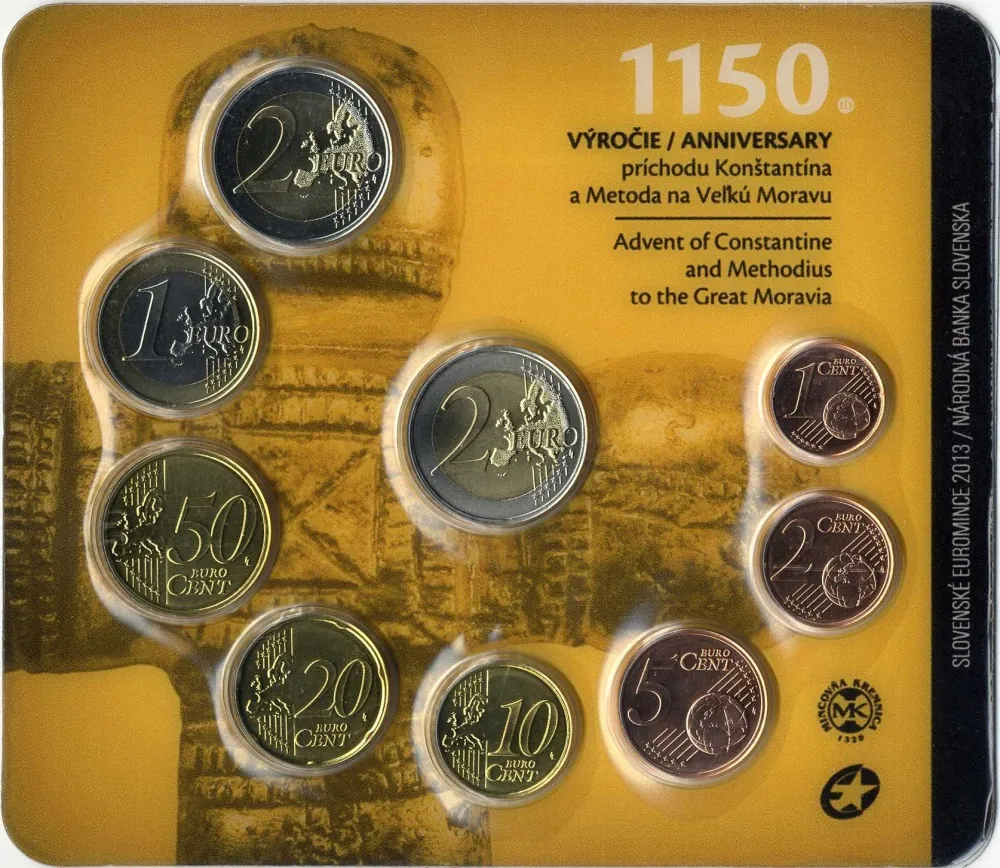 2013 Sada Slovenských Euromincí 1150 výročie príchodu Konštantín