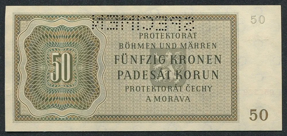 37/ 50 K  Päťdesiat korun Perforovaná séria 27A