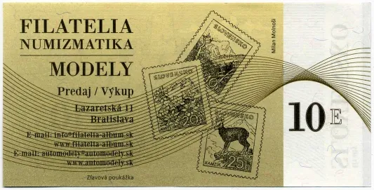 Darčeková poukážka v hodnote 10 €