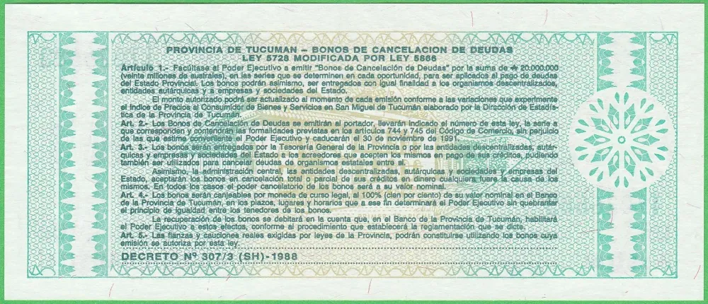 1 Austral - Argentína
