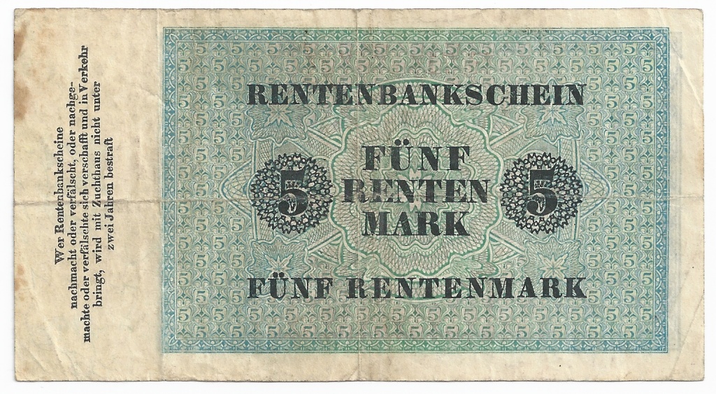5 Rentenmark - Nemecko, Séria H