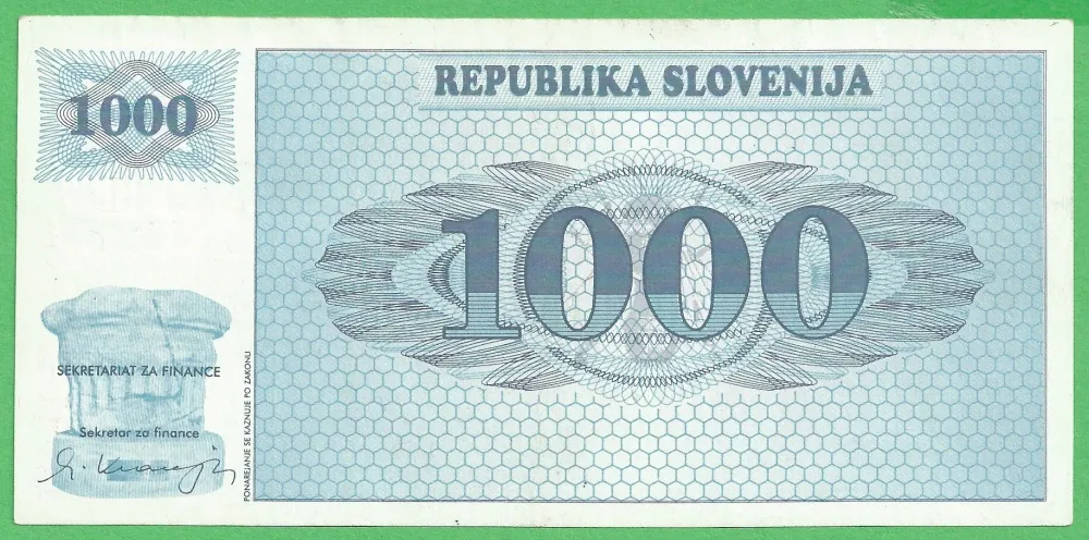 1000 Tolarjev - Slovinsko