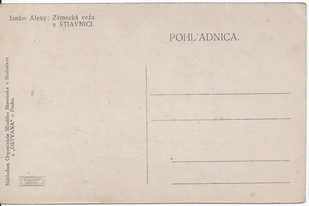 Janko Alexy: Zámocká veža v Štiavnici