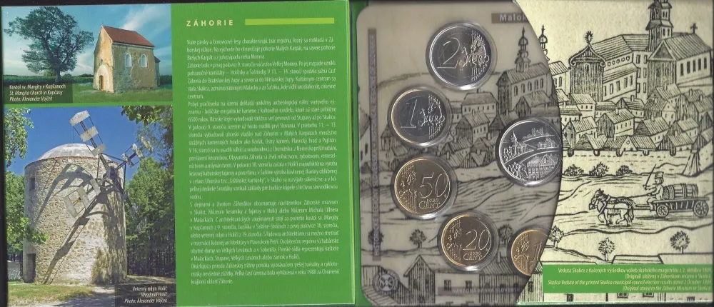 2012 Sada Slovenských euromincí Historické regióny Slovenska