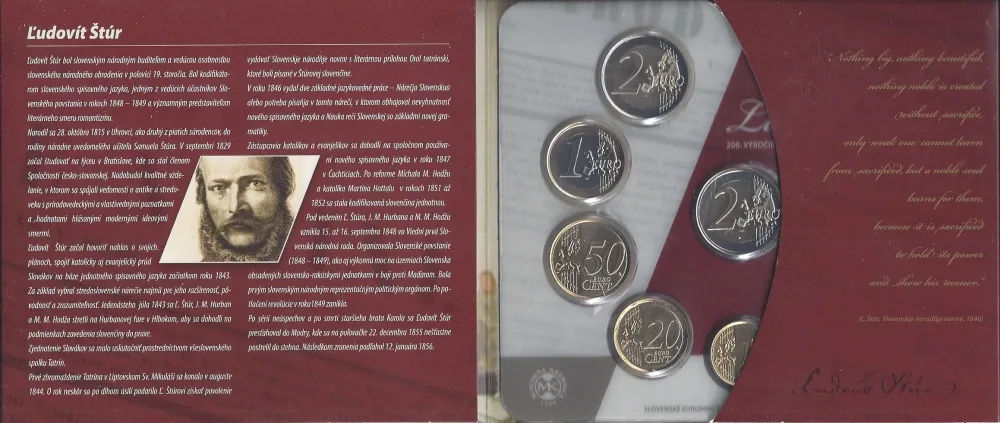 2015 Sada mincí - 200. Výročie narodenia Ľudovíta Štúra