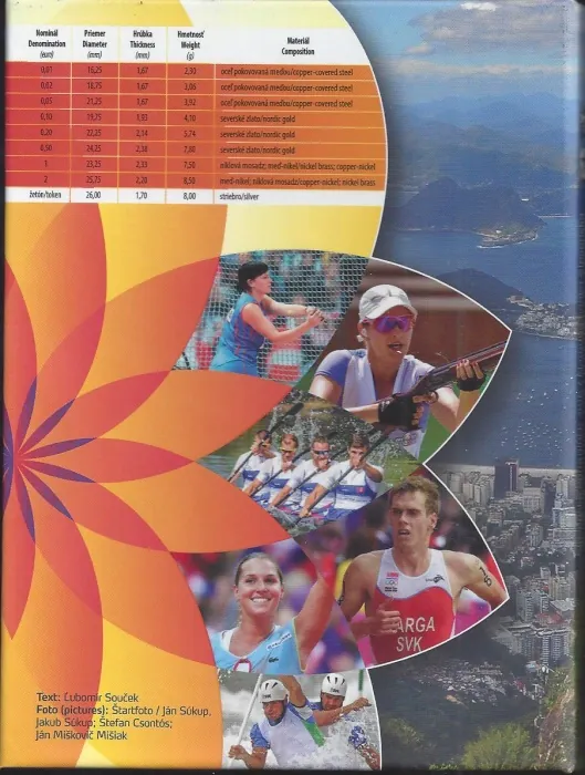 2016 Sada Slovenských Euro mincí Rio de Janeiro PROOF
