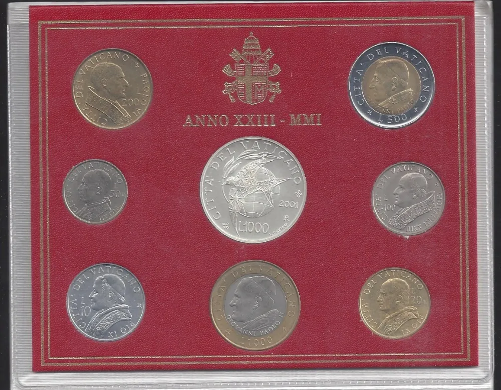Vatikán sada mincí 2001